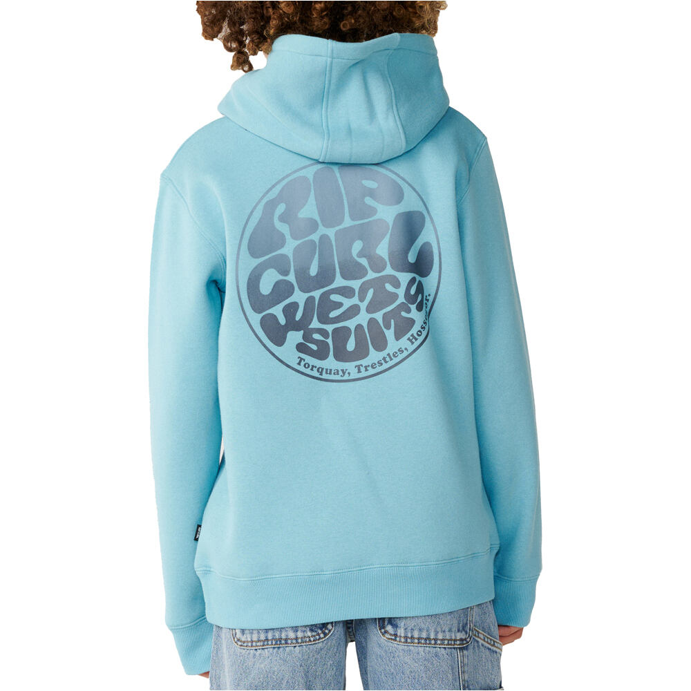 Rip Curl sudadera niño WETSUIT ICON HOOD-KID vista trasera
