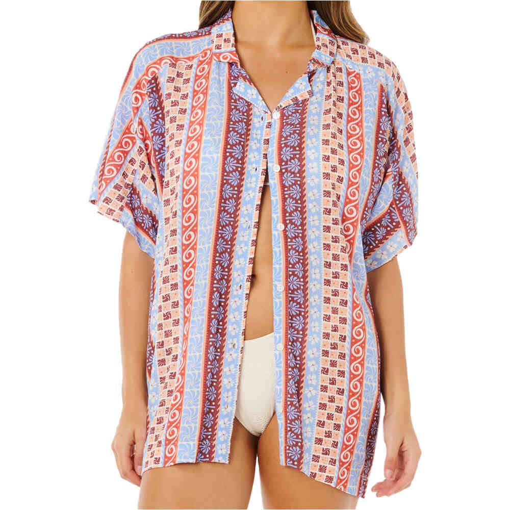 Rip Curl Vestido VENTURA VISCOSE S/S SHIRT vista frontal