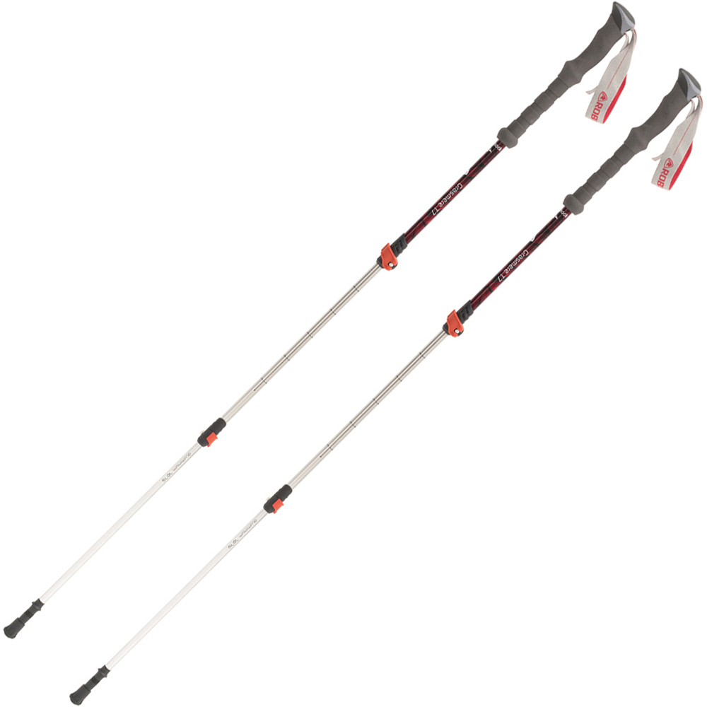 Robens bastón travesía montaña PAR-GRASMERE T7 bastones telescop.3 seg vista frontal