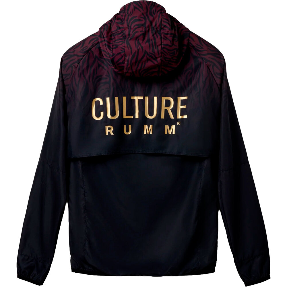 Rumm Culture CHAQUETA RUNNING HOMBRE BURGUNDY WIND JACKET M vista trasera