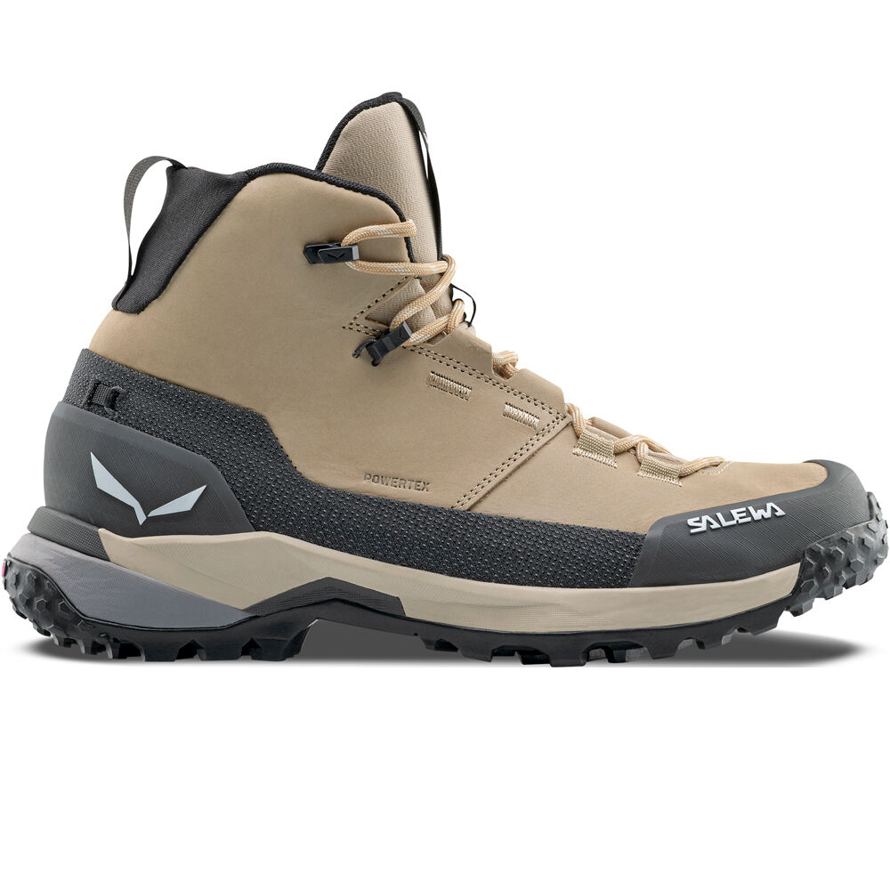 Salewa bota trekking mujer PUEZ LEATHER MID PTX W lateral exterior