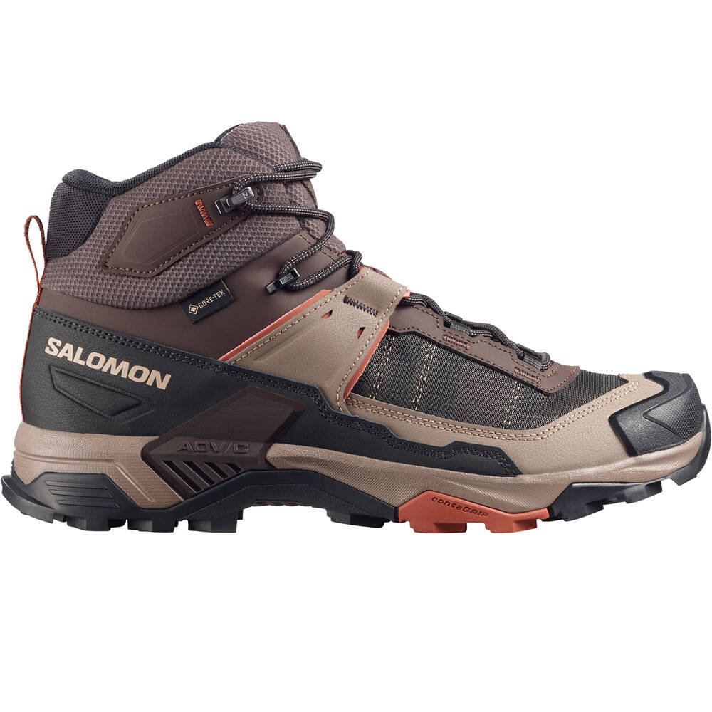 Salomon bota trekking hombre X ULTRA 5 MID GTX lateral exterior
