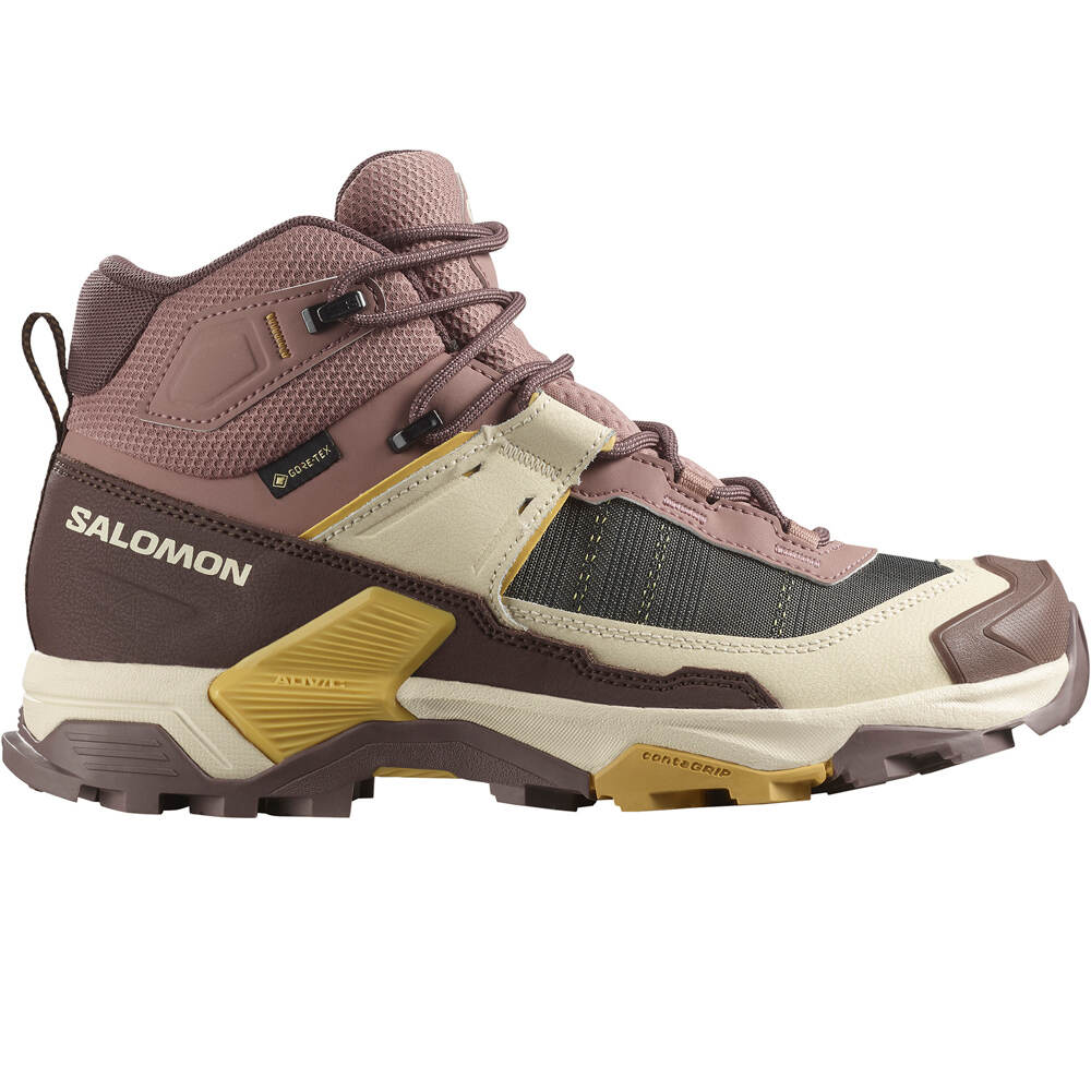 Salomon bota trekking mujer X ULTRA 5 MID GTX W lateral exterior