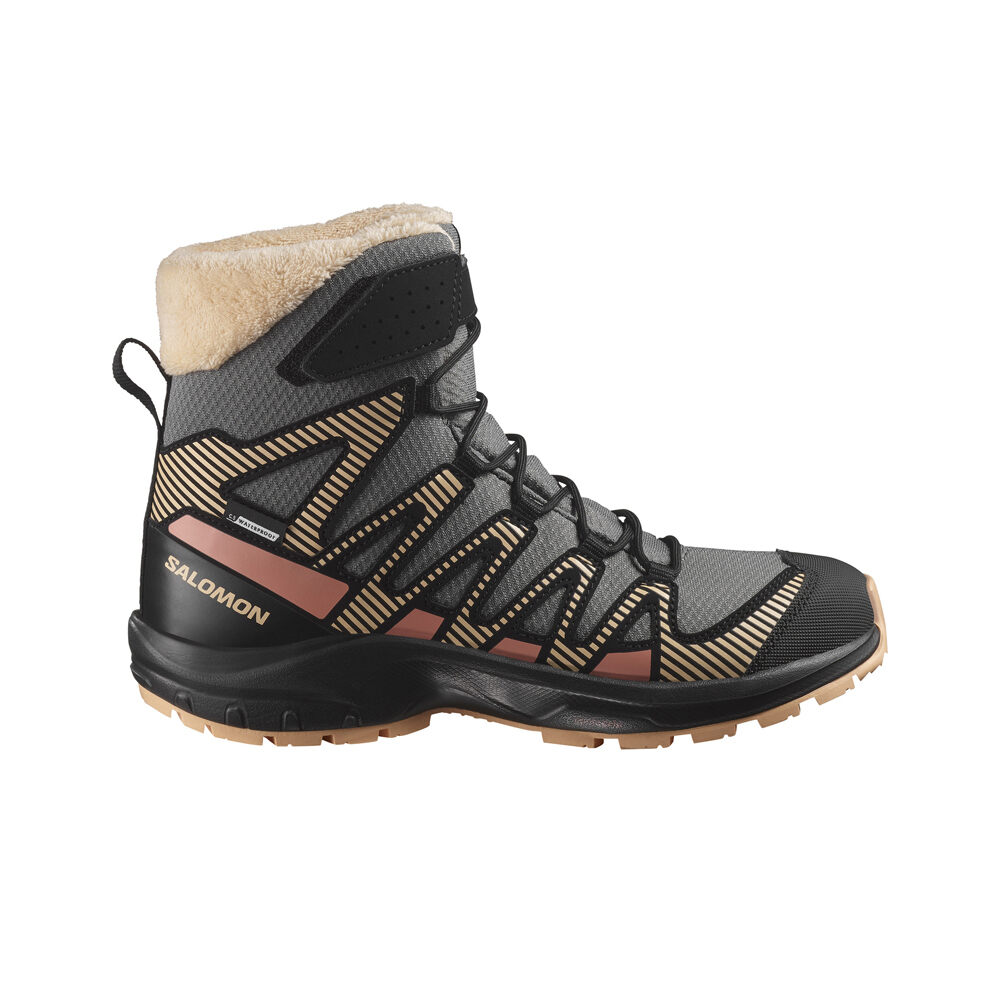 Salomon bota trekking niño XA PRO V8 WINTER WP J lateral exterior