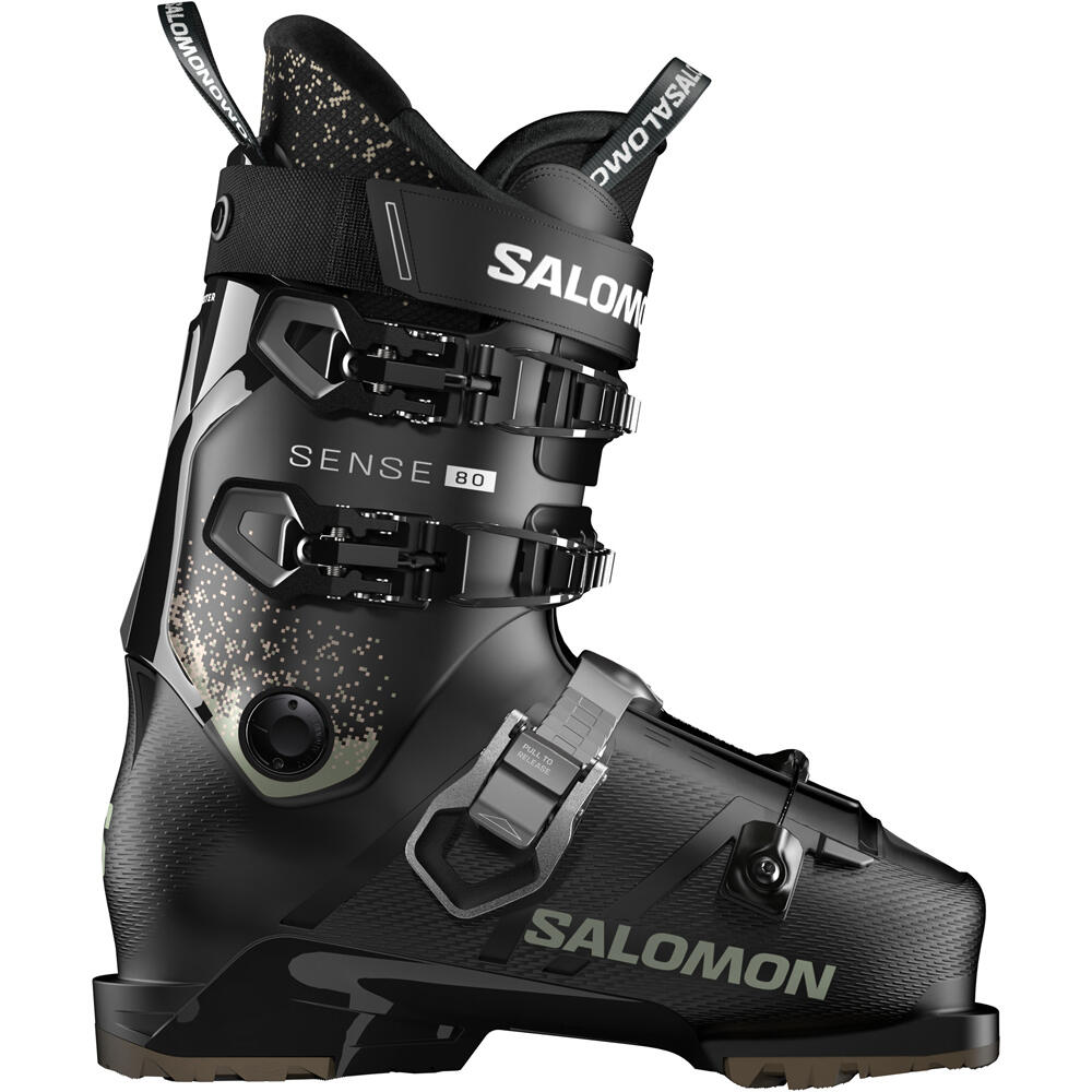 Salomon botas de esquí hombre ALP. BOOTS SENSE 80 GW Black/Black/Nirva lateral exterior