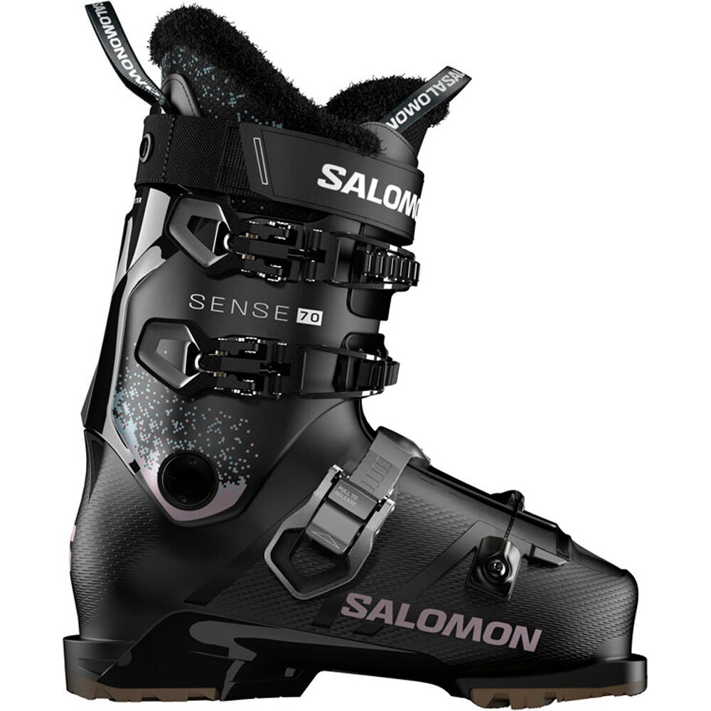 Salomon botas de esquí mujer ALP. BOOTS SENSE 70 W GW Black/Black/Oil lateral exterior