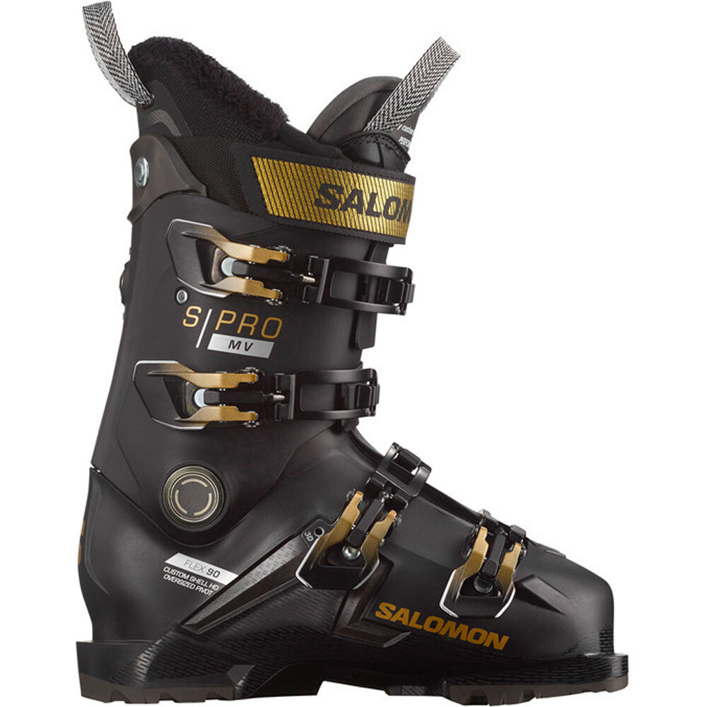 Salomon botas de esquí mujer ALP. BOOTS S/PRO MV 90 W GW Bk/Gold M/Be lateral exterior