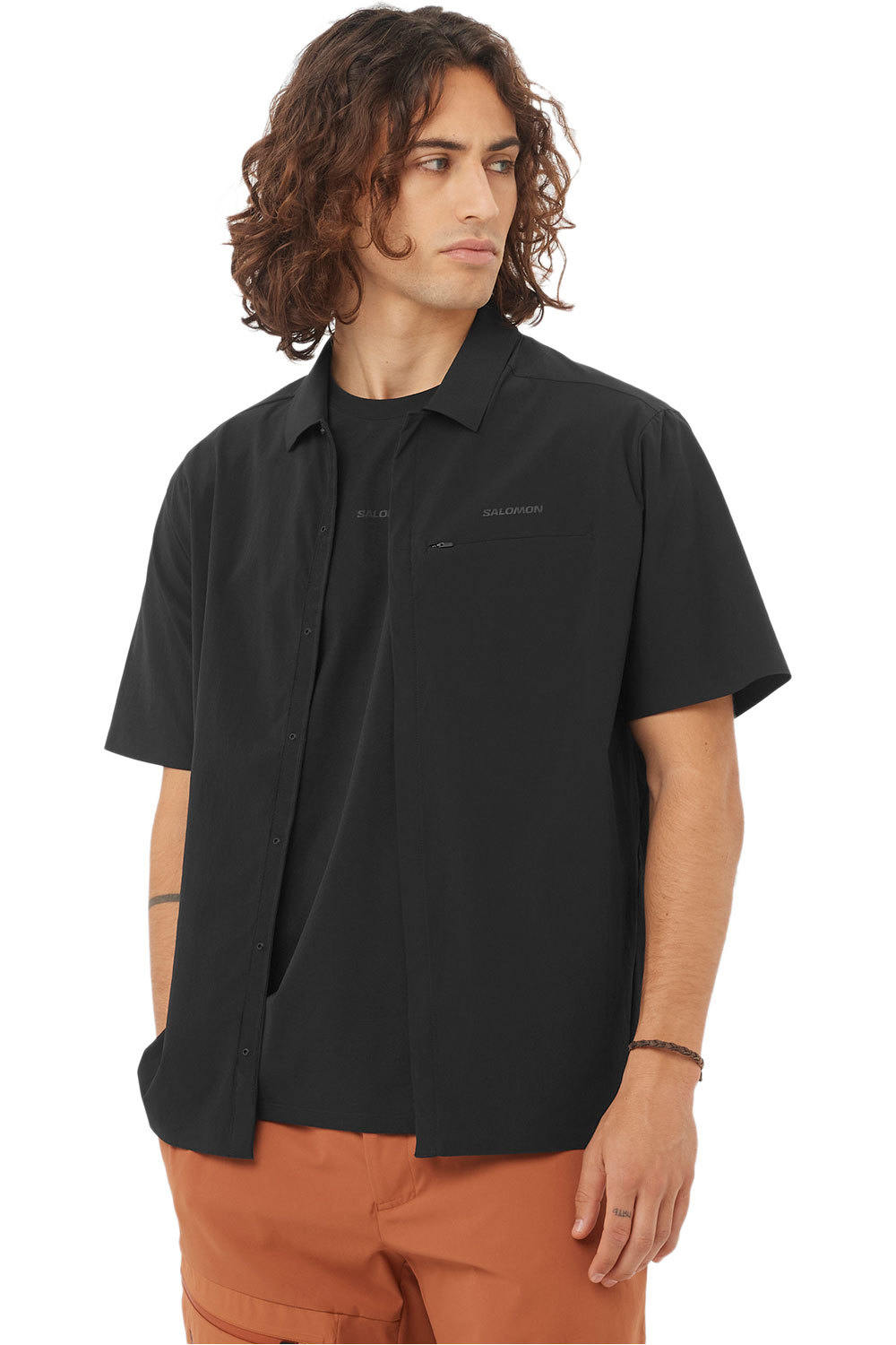 Salomon camisa montaña manga corta hombre XPLRATION SS SHIRT M vista frontal