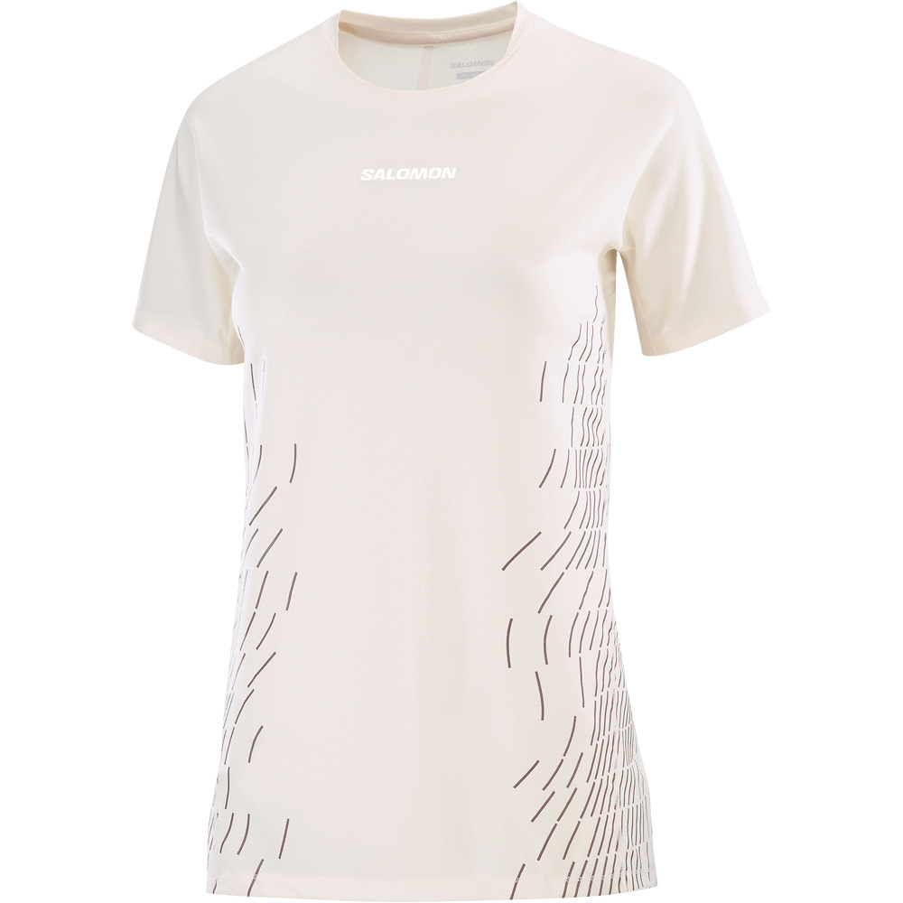 Salomon camiseta entrenamiento manga corta mujer SENSE AERO SS TEE GFX W vista detalle