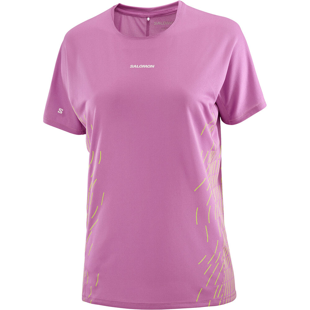 Salomon camiseta entrenamiento manga corta mujer SENSE AERO SS TEE GFX W vista frontal