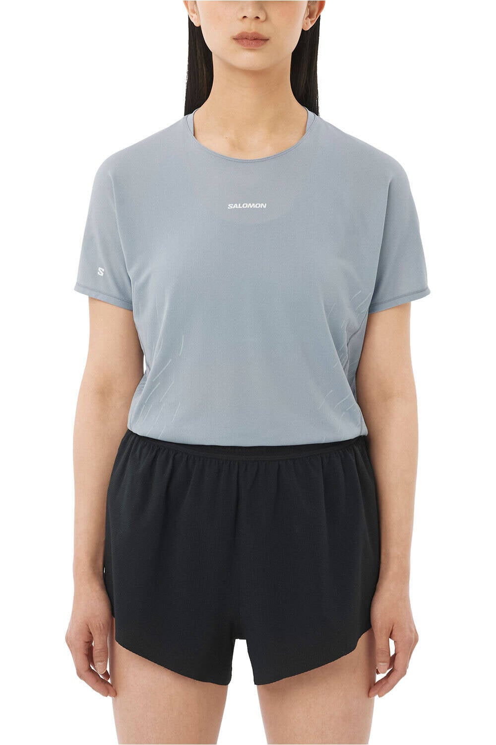 Salomon camiseta entrenamiento manga corta mujer SENSE AERO SS TEE GFX W vista frontal