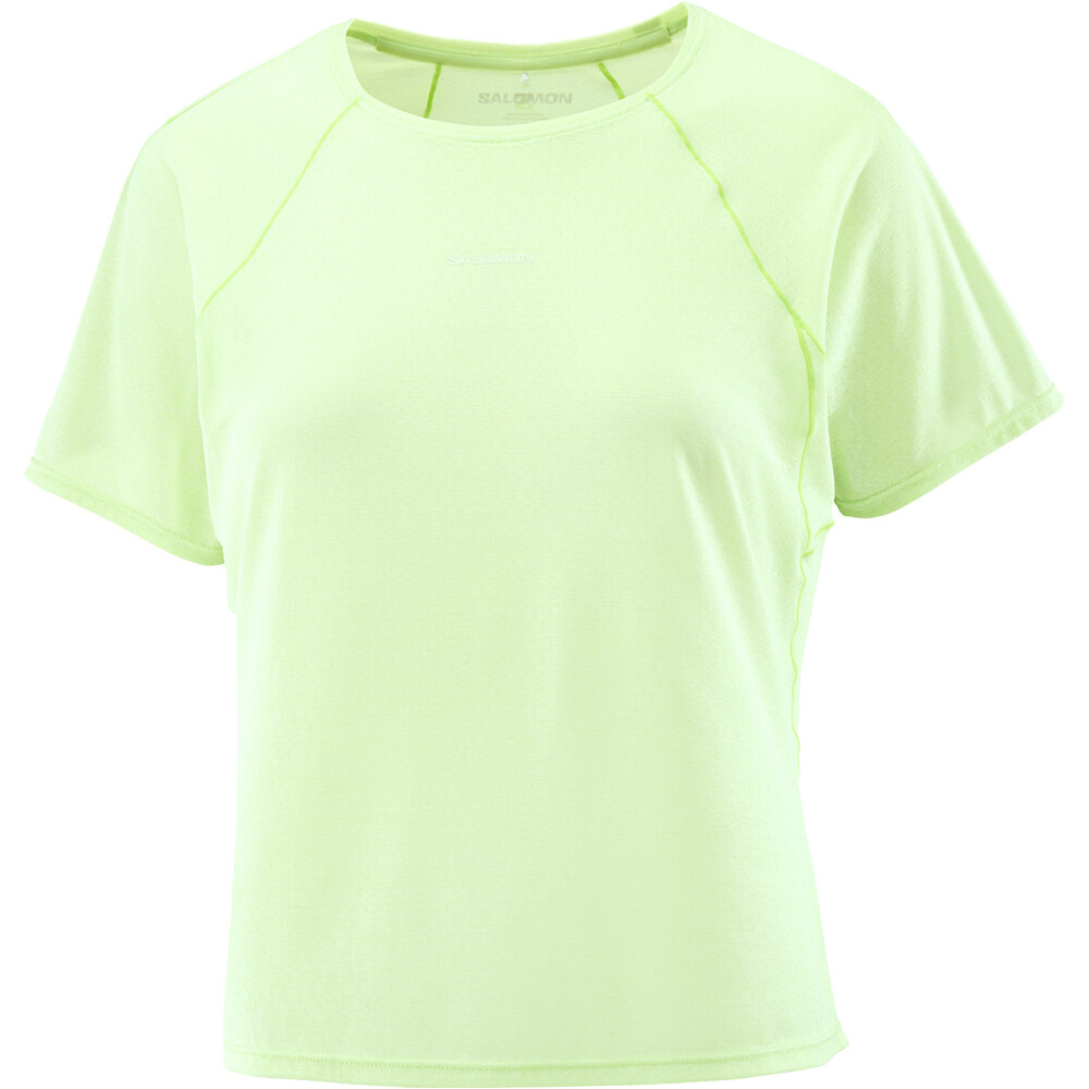 Salomon camiseta entrenamiento manga corta mujer SHKout AIR CROPP SS TEE W vista detalle