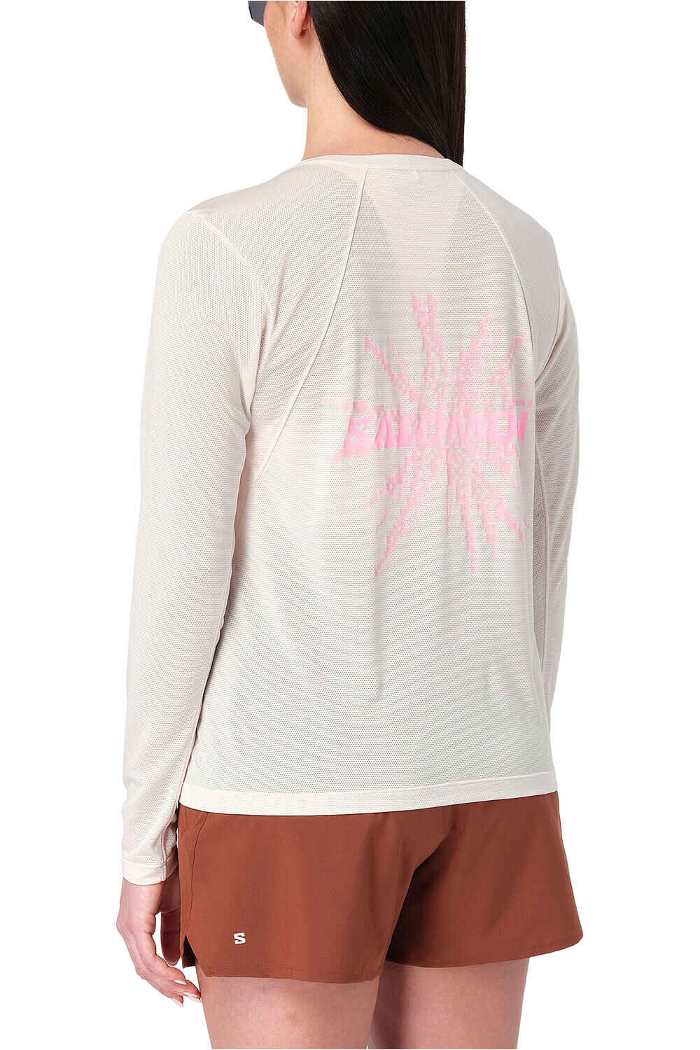 Salomon camiseta entrenamiento manga corta mujer SHKout CORE LS TEE GFX W vista trasera