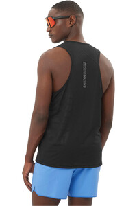 Salomon camiseta entrenamiento tirantes hombre SENSE AERO SINGLET GFX M vista trasera