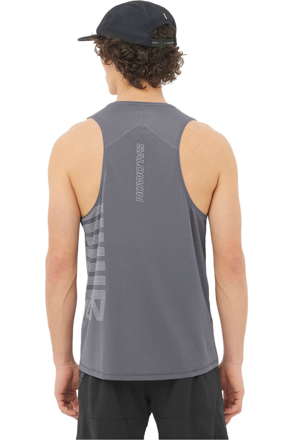 Salomon camiseta entrenamiento tirantes hombre SENSE AERO SINGLET GFX M vista trasera
