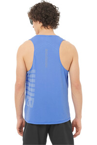 Salomon camiseta entrenamiento tirantes hombre SENSE AERO SINGLET GFX M vista trasera