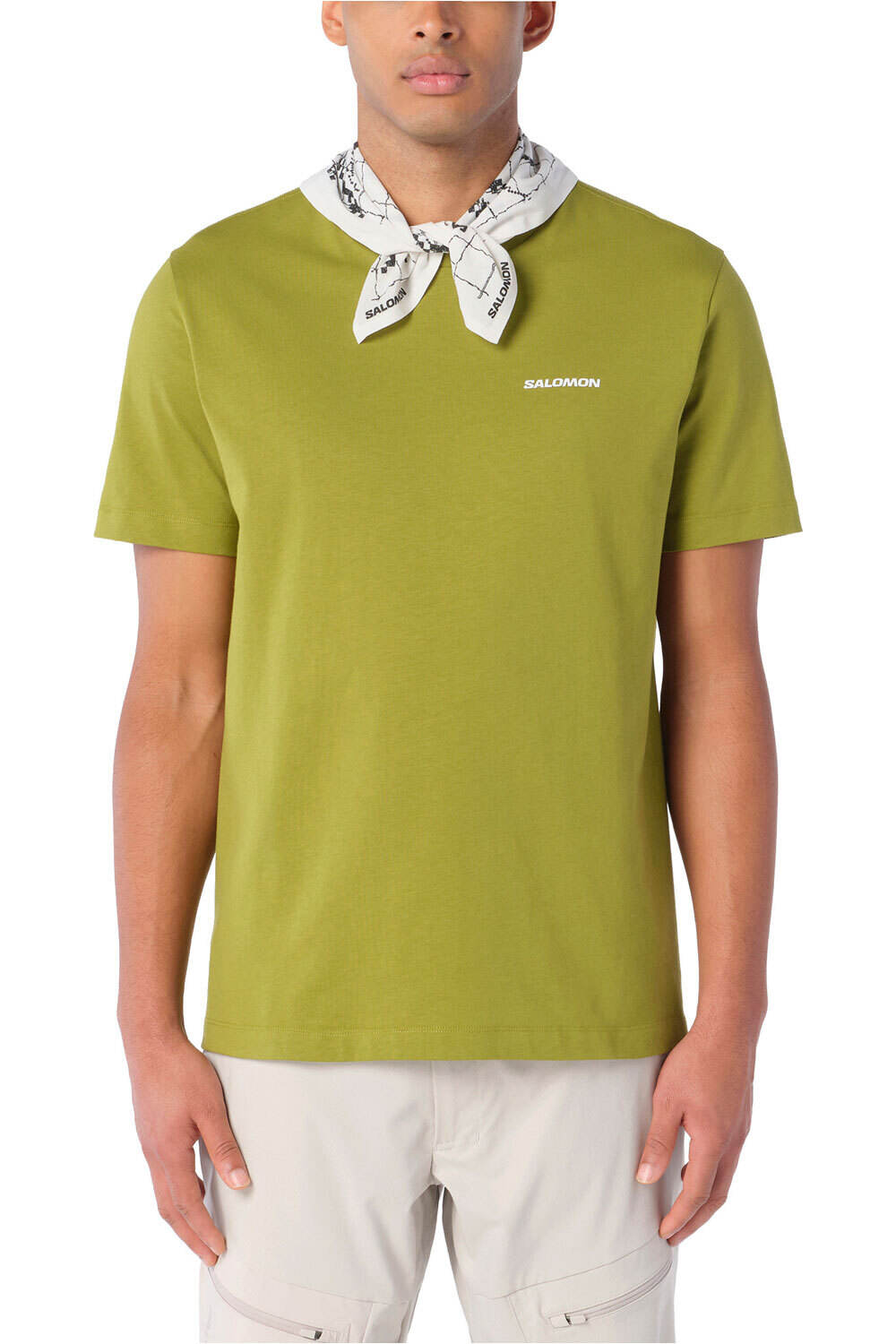 Salomon camiseta montaña manga corta hombre CHEST LOGO REGULAR TEE M vista frontal