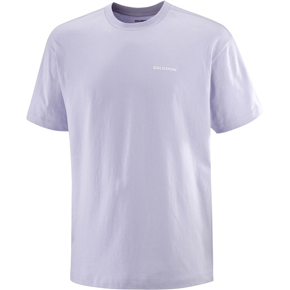 Salomon camiseta montaña manga corta hombre CHEST LOGO RELAXED TEE M vista detalle