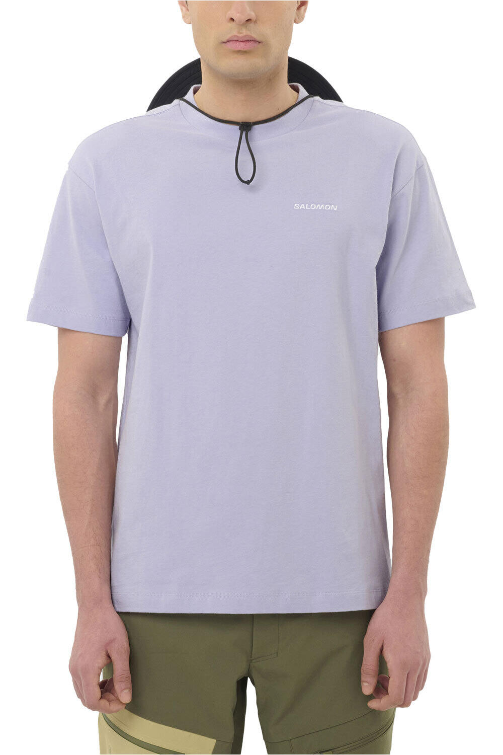 Salomon camiseta montaña manga corta hombre CHEST LOGO RELAXED TEE M vista frontal