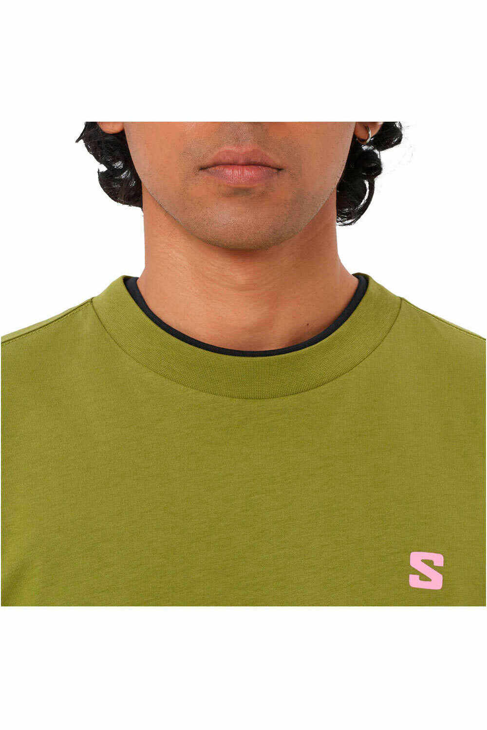 Salomon camiseta montaña manga corta hombre ROUND LOGO GRAPHIC vista detalle