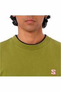 Salomon camiseta montaña manga corta hombre ROUND LOGO GRAPHIC vista detalle