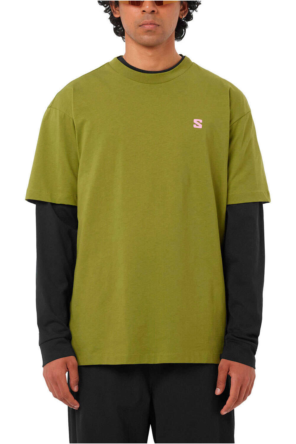 Salomon camiseta montaña manga corta hombre ROUND LOGO GRAPHIC vista frontal