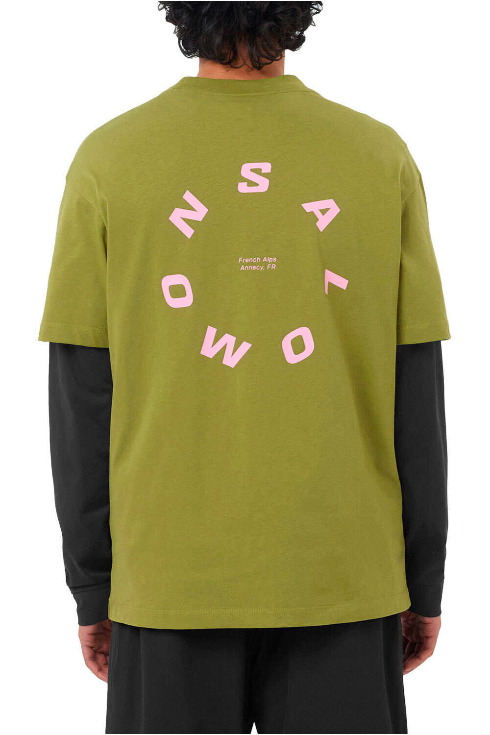 Salomon camiseta montaña manga corta hombre ROUND LOGO GRAPHIC vista trasera