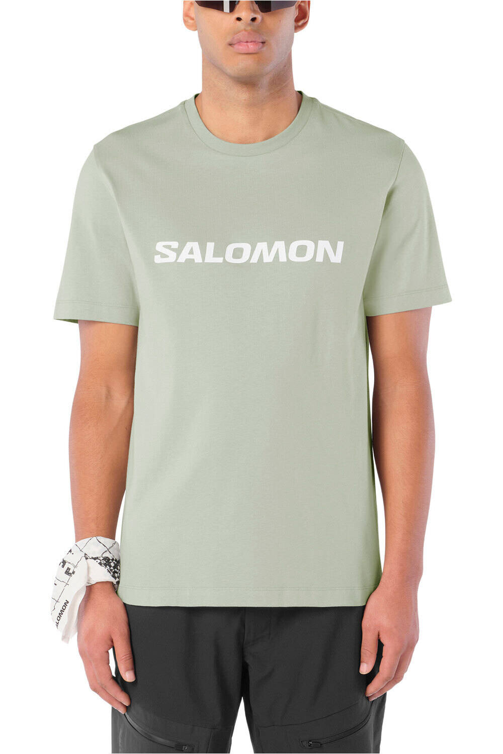 Salomon camiseta montaña manga corta hombre SALOMON LOGO SS TEE M vista frontal