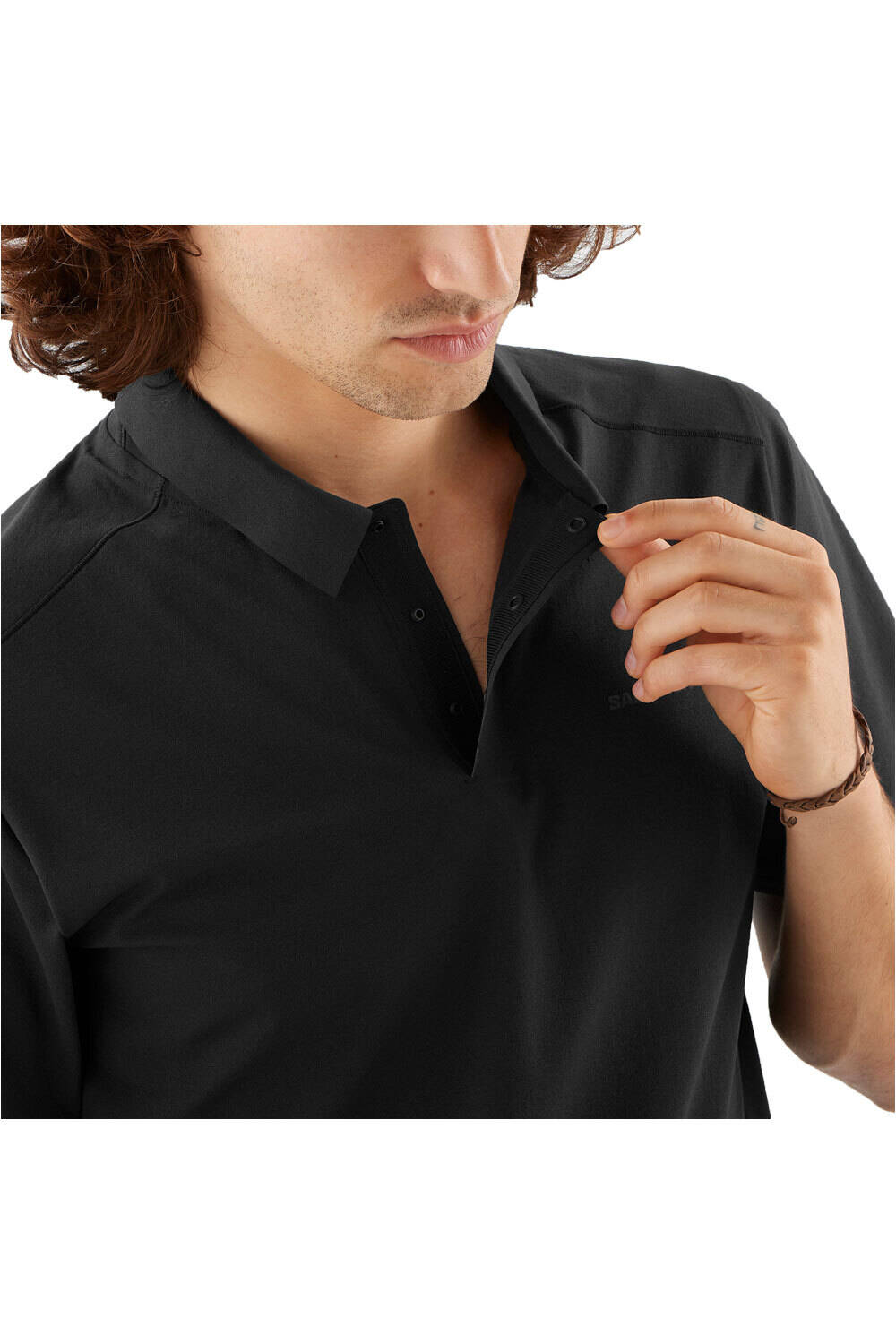 Salomon camiseta montaña manga corta hombre TRACKLINE POLO M vista detalle