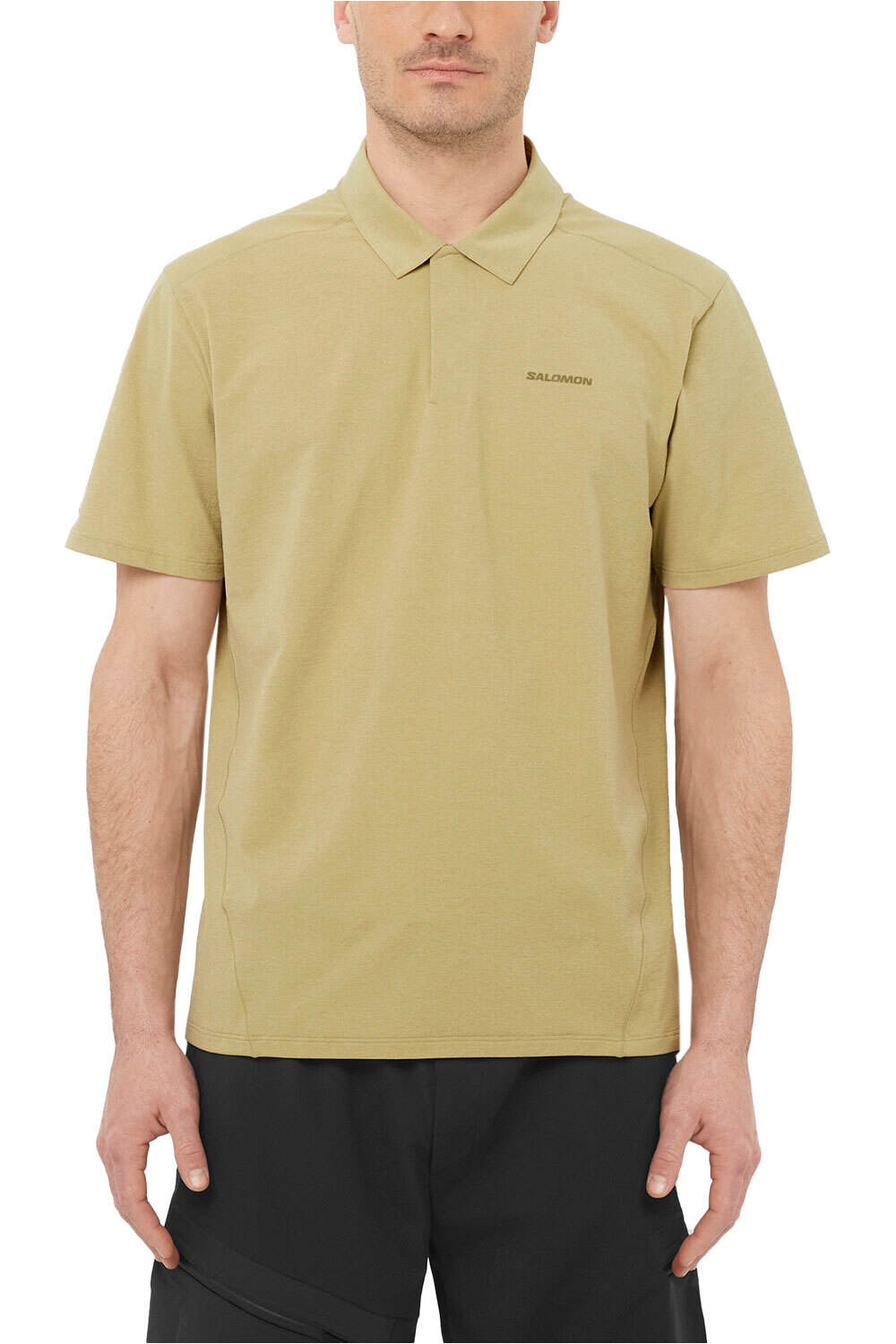 Salomon camiseta montaña manga corta hombre TRACKLINE POLO M vista frontal