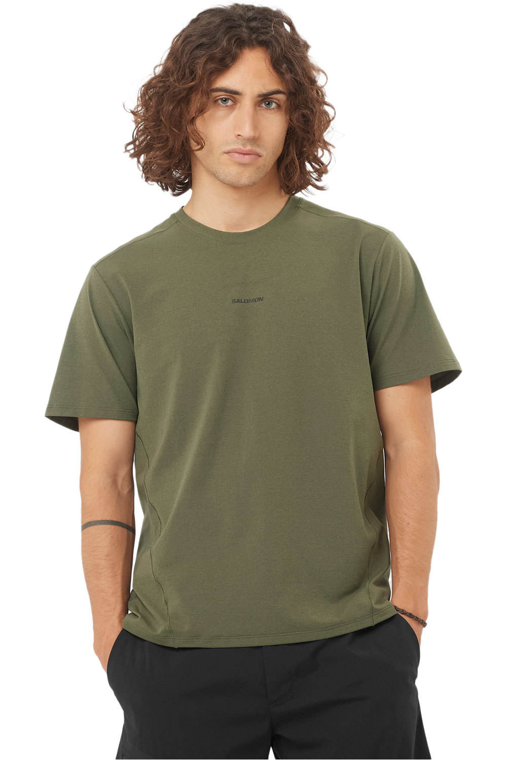 Salomon camiseta montaña manga corta hombre TRACKLINE SS TEE M vista frontal