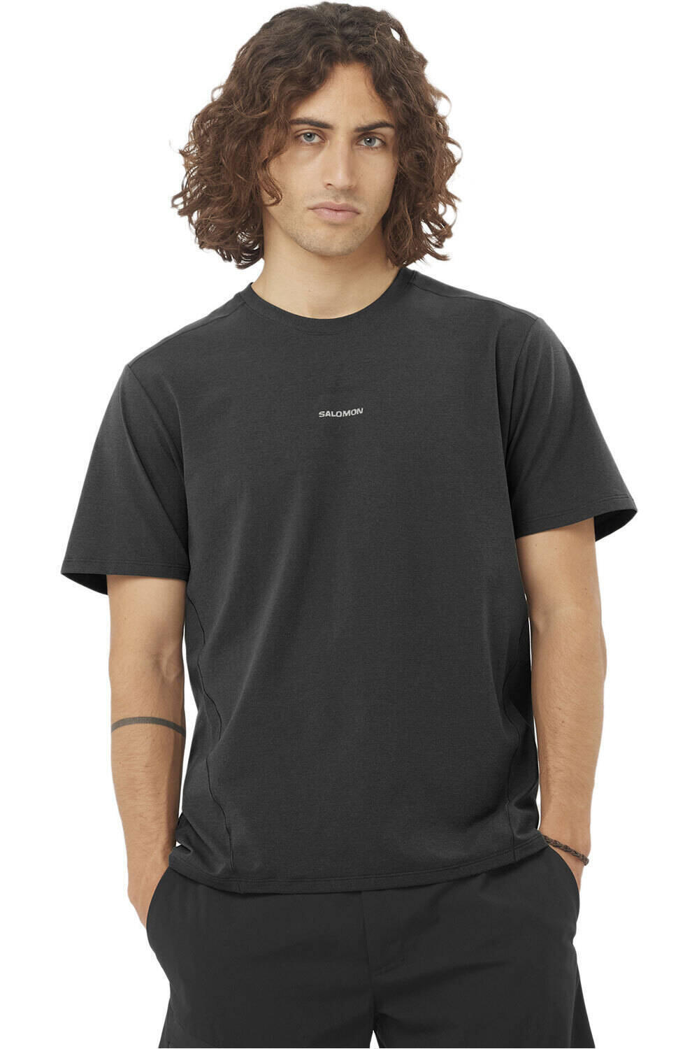 Salomon camiseta montaña manga corta hombre TRACKLINE SS TEE M vista frontal