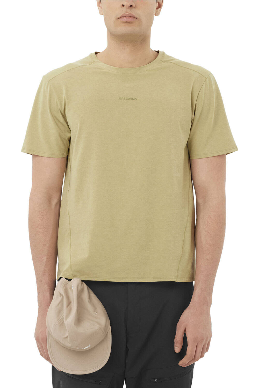 Salomon camiseta montaña manga corta hombre TRACKLINE SS TEE M vista frontal