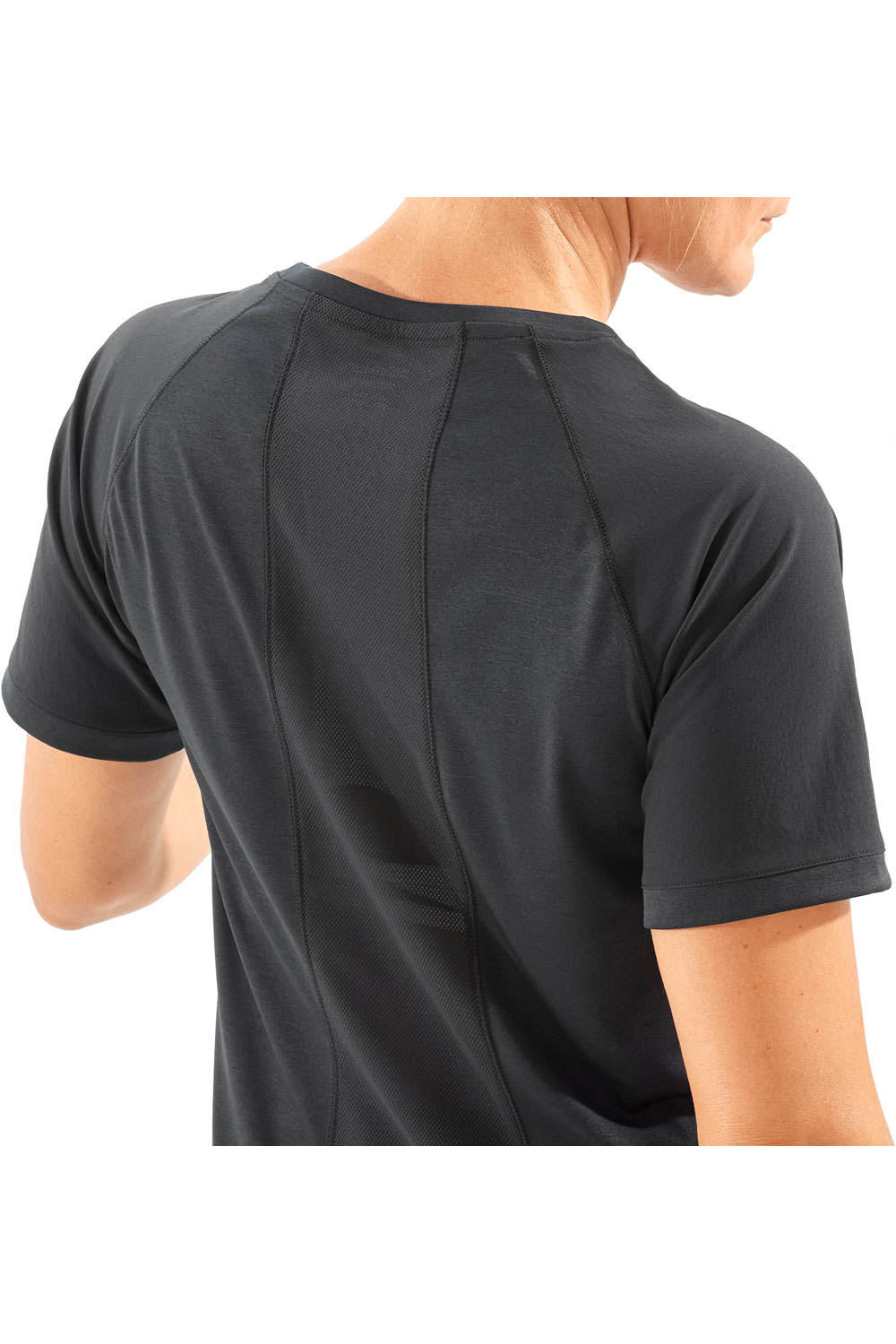 Salomon camiseta montaña manga corta mujer OUTLINE SS TEE W vista detalle