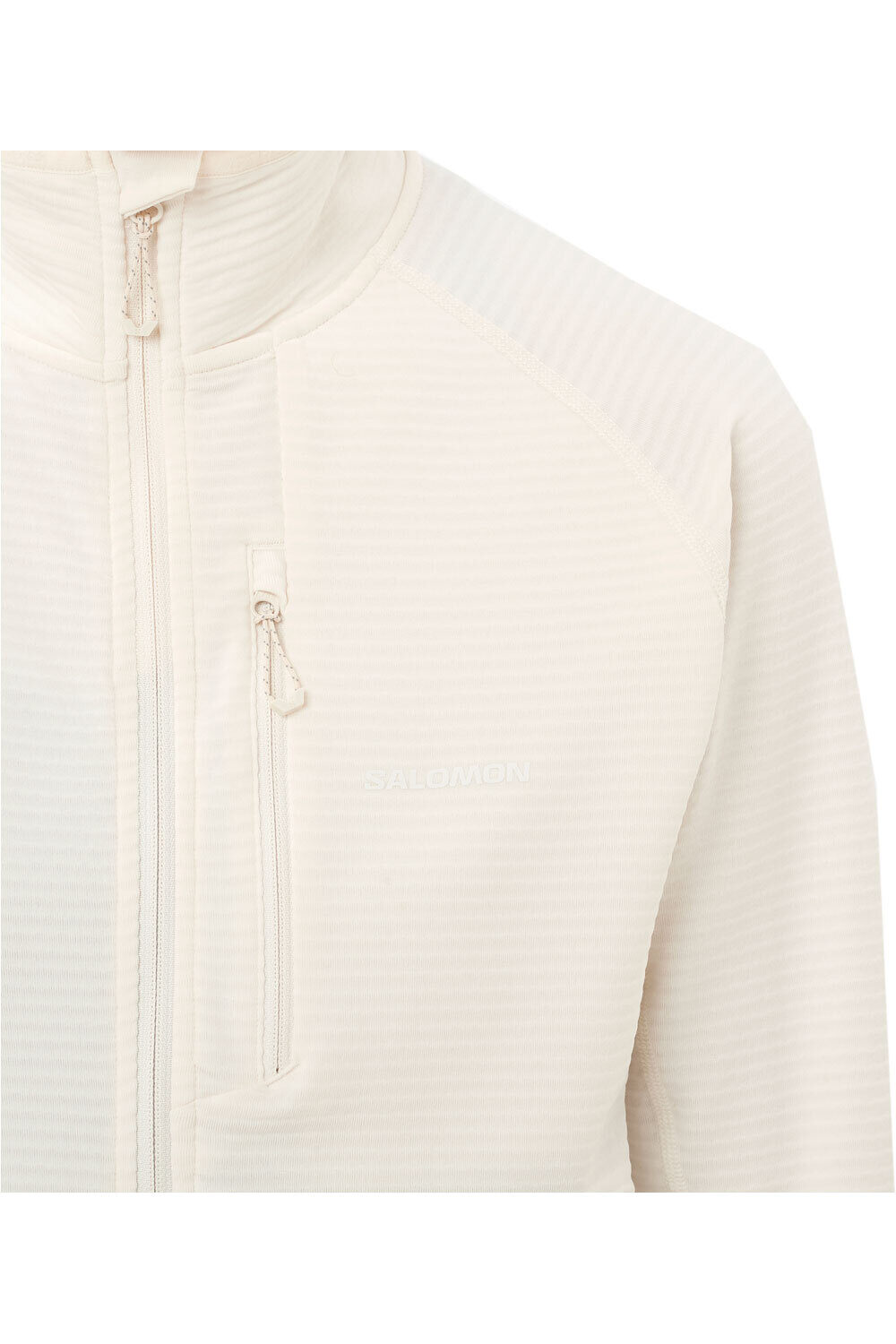 Salomon camiseta montaña manga corta mujer SNTIAL LIGHTWARM FZ W vista detalle