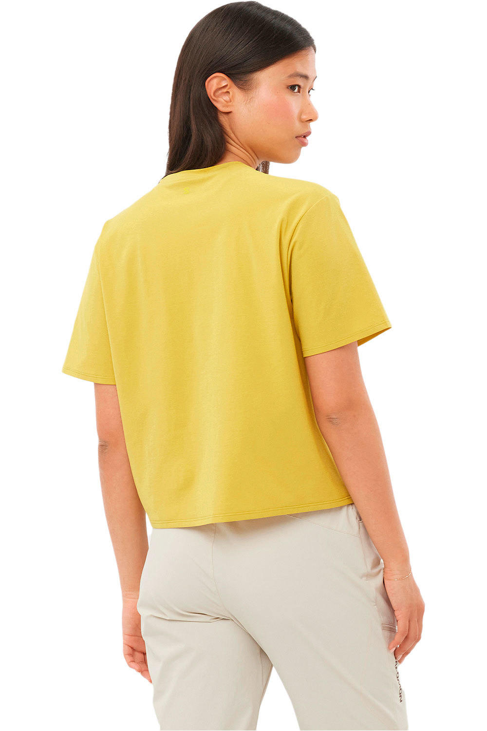 Salomon camiseta montaña manga corta mujer TRACKLINE SS TEE W vista trasera