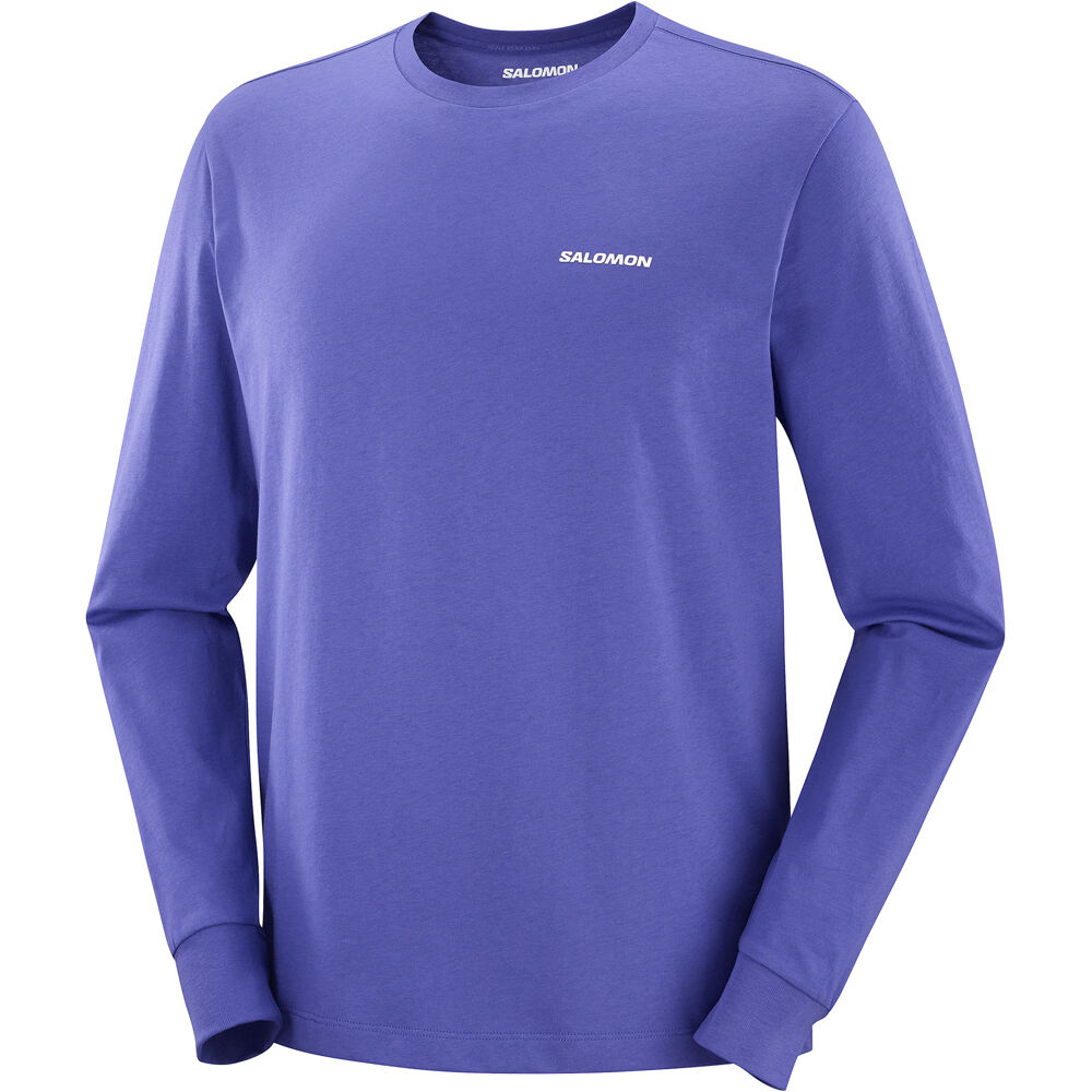 Salomon camiseta montaña manga larga hombre CHEST LOGO LS TEE M vista frontal