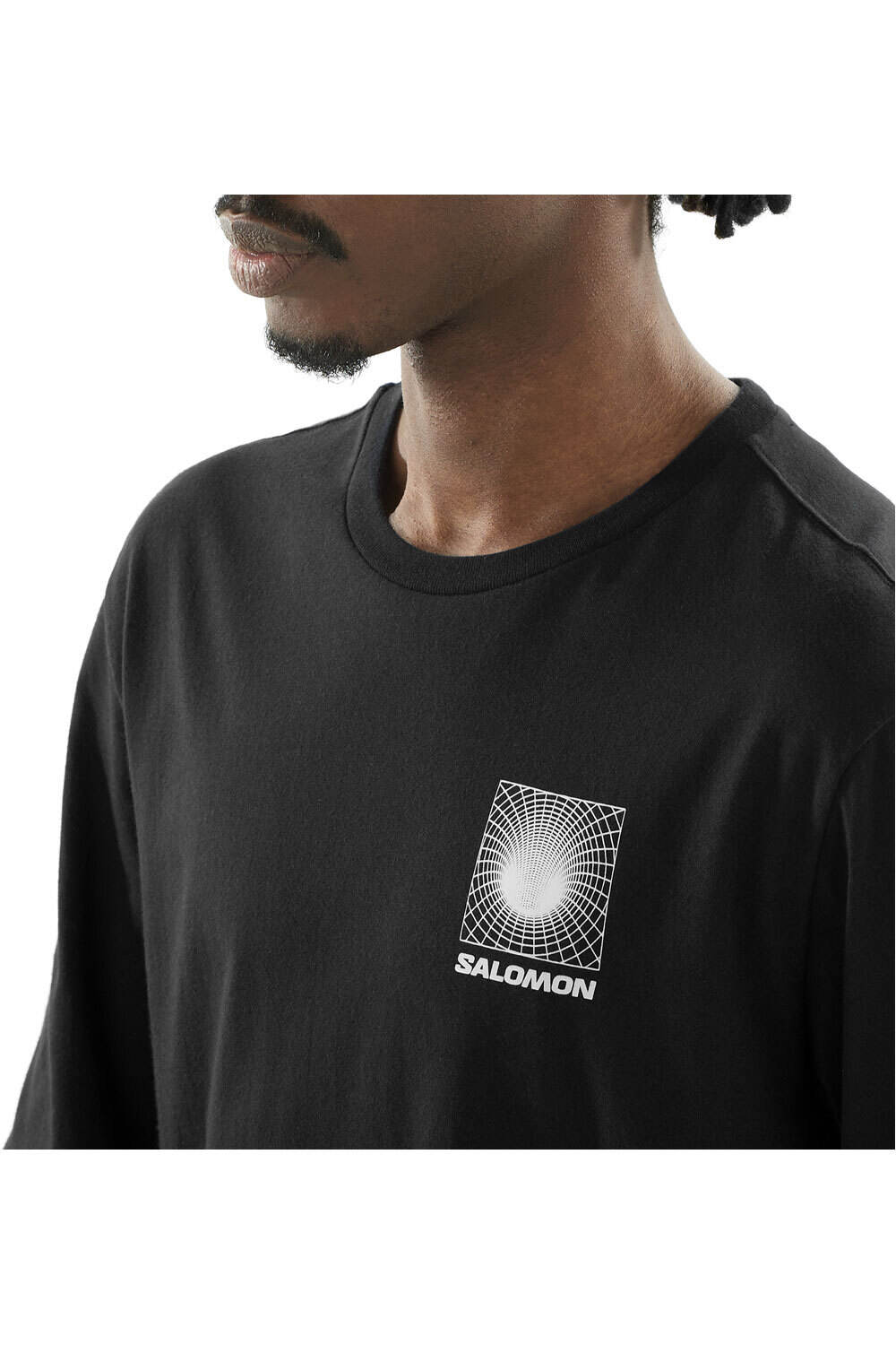 Salomon camiseta montaña manga larga hombre DIGITAL SWAMP LS TEE M vista detalle