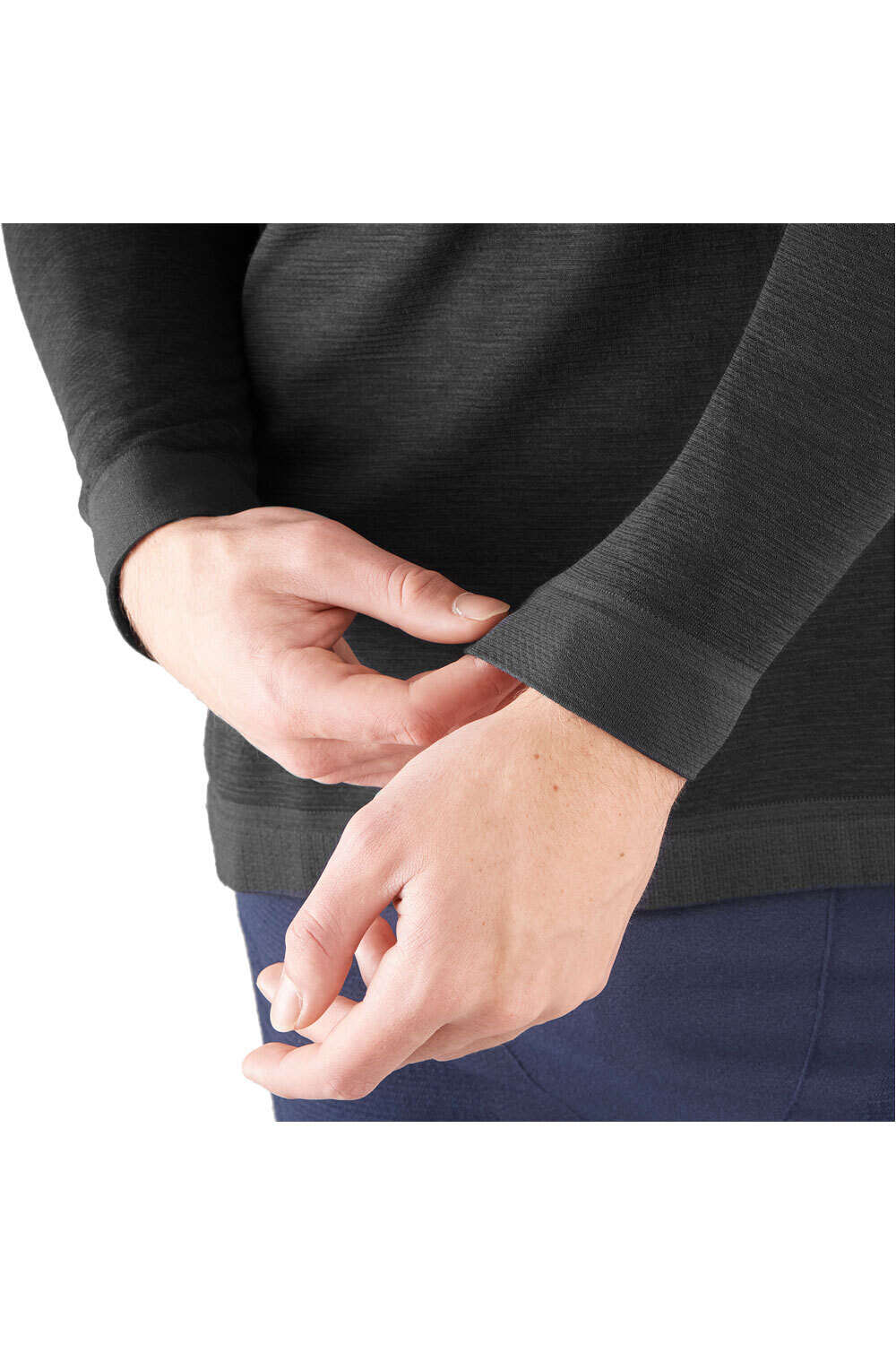 Salomon camiseta montaña manga larga hombre OUTSPEED WOOL HOODIE M vista detalle