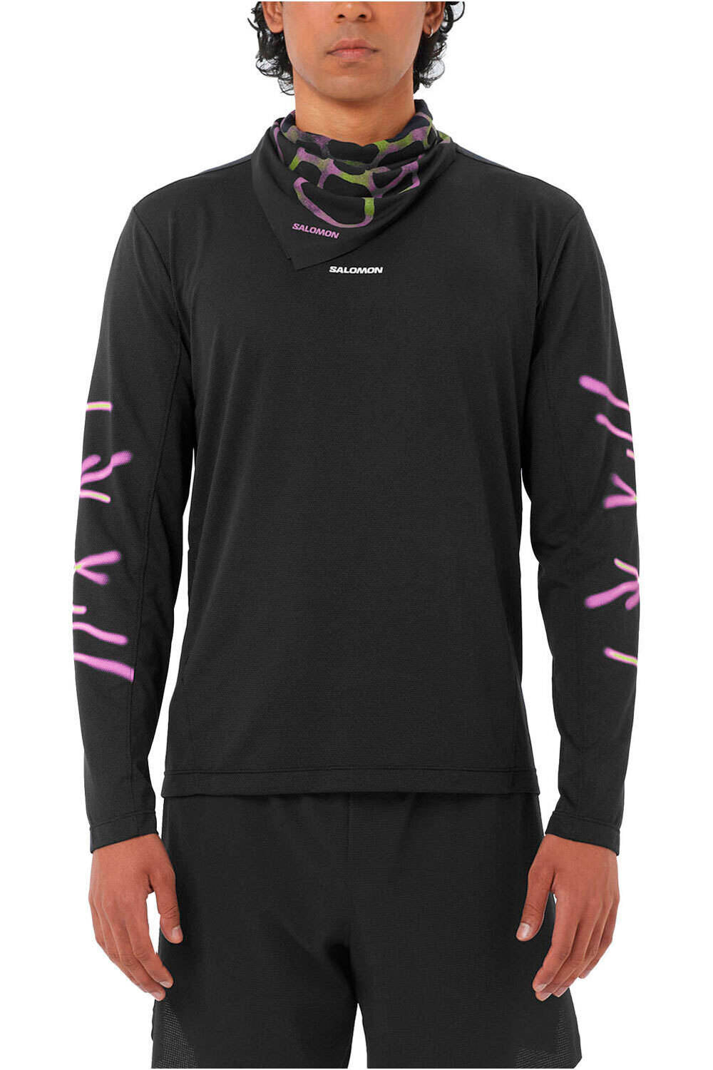 Salomon camiseta montaña manga larga hombre SHKout CORE LS TEE GFX M vista frontal