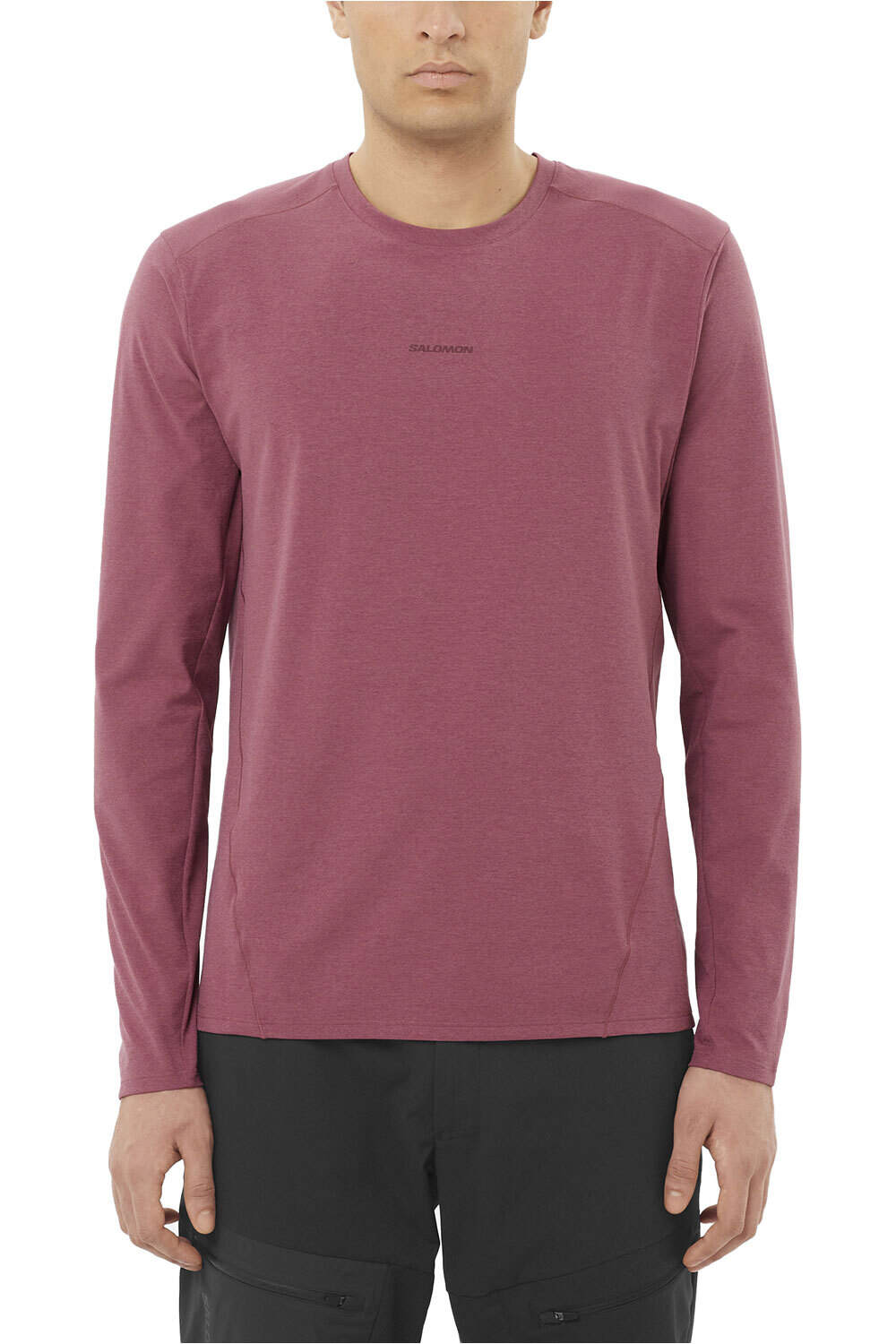 Salomon camiseta montaña manga larga hombre TRACKLINE LS TEE M vista frontal