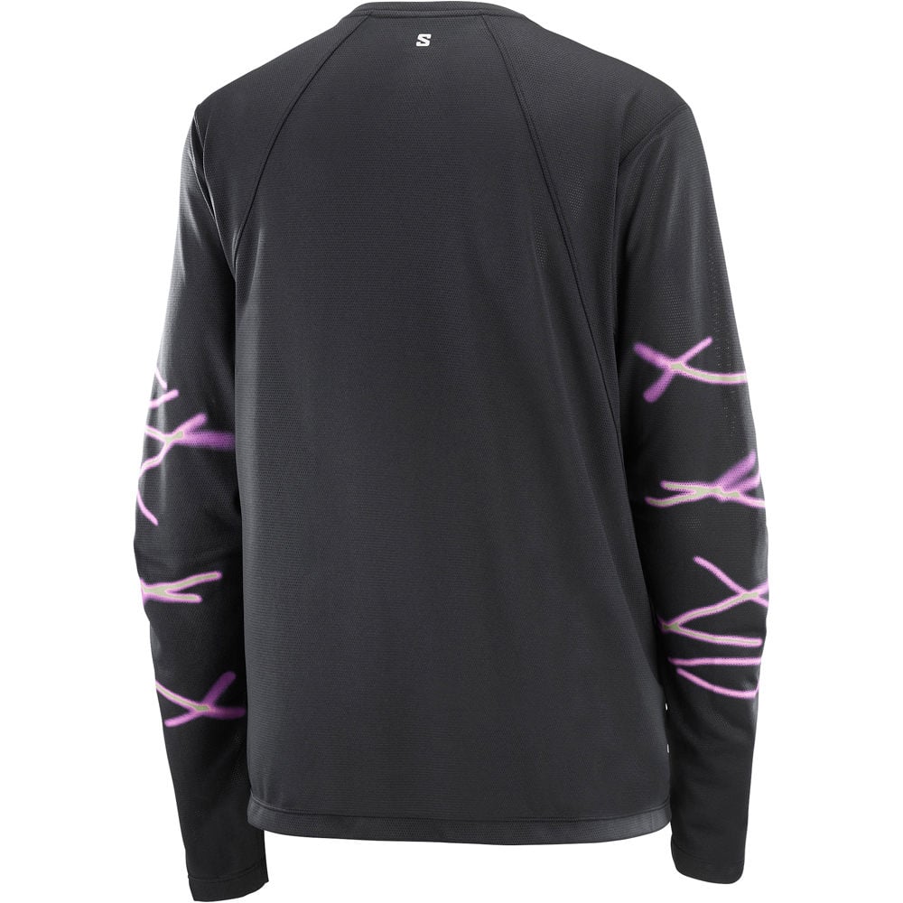 Salomon camiseta montaña manga larga mujer SHKout CORE LS TEE GFX W 03