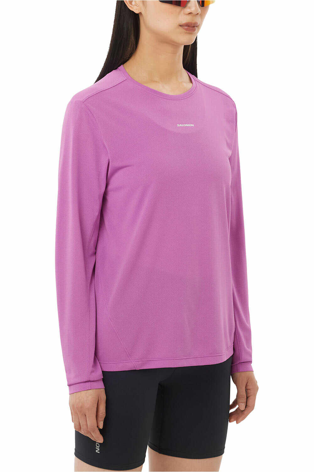 Salomon camiseta montaña manga larga mujer SHKout CORE LS TEE W vista frontal