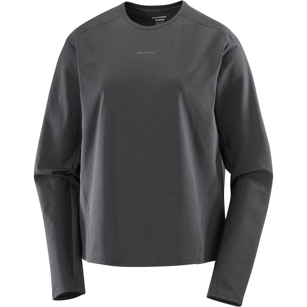 Salomon camiseta montaña manga larga mujer TRACKLINE LS TEE W vista detalle