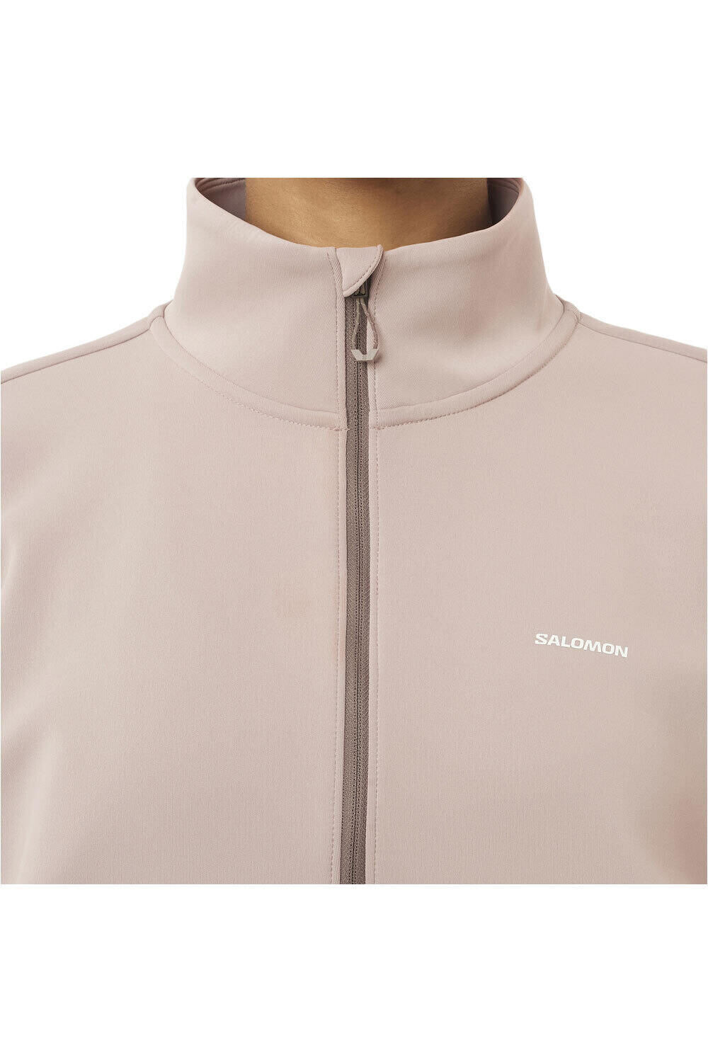 Salomon camiseta técnica manga larga mujer SHKout HZ CROP SWEATER W vista detalle