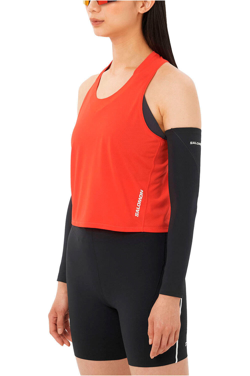 Salomon camiseta tirantes running SENSE AERO SHORT TANK W vista frontal