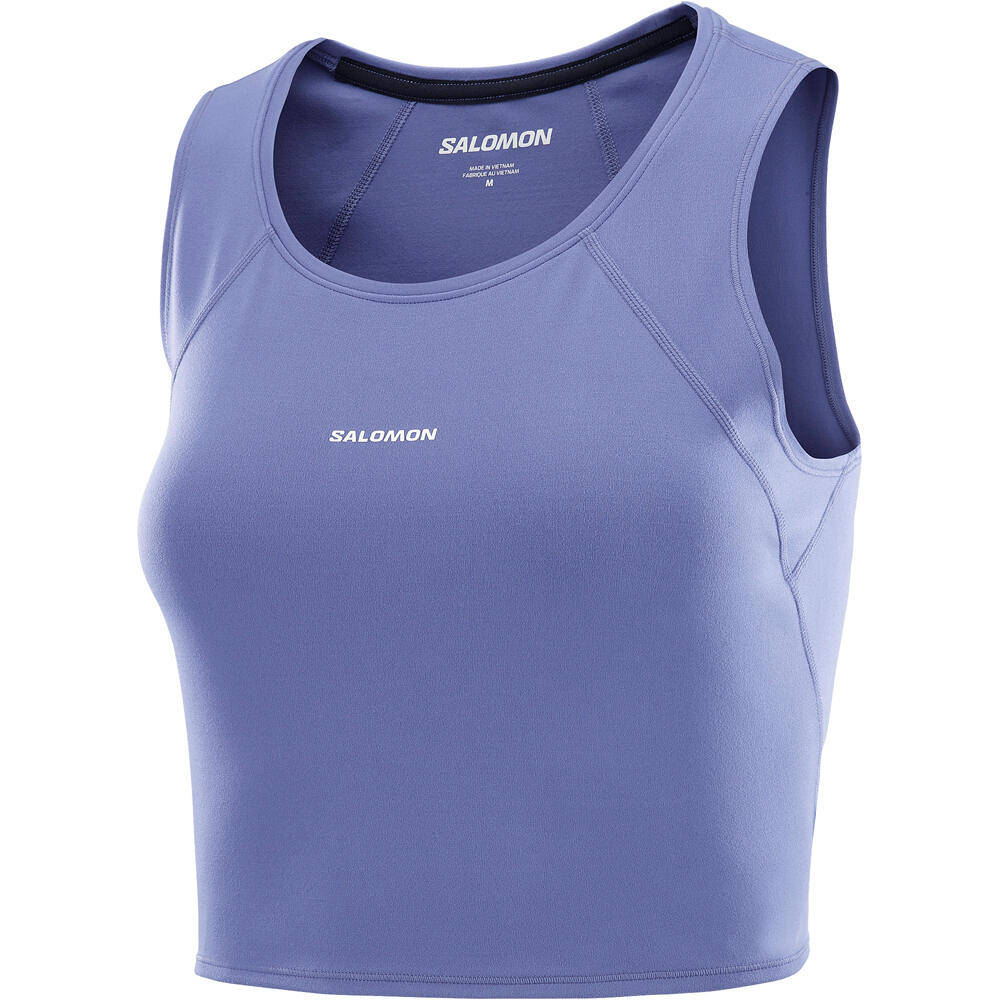 Salomon camiseta tirantes running SHKout BLISS TANKLETTE W vista frontal