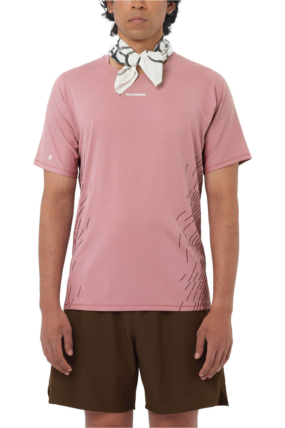 Salomon camisetas trail running manga corta hombre SENSE AERO SS TEE GFX M vista frontal