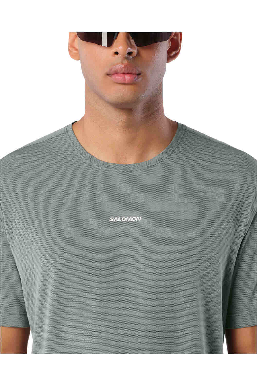 Salomon camisetas trail running manga corta hombre SHKout CORE SS TEE M vista detalle