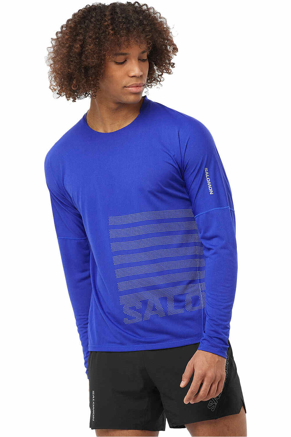 Salomon camisetas trail running manga larga hombre SENSE AERO LS TEE GFX M vista frontal